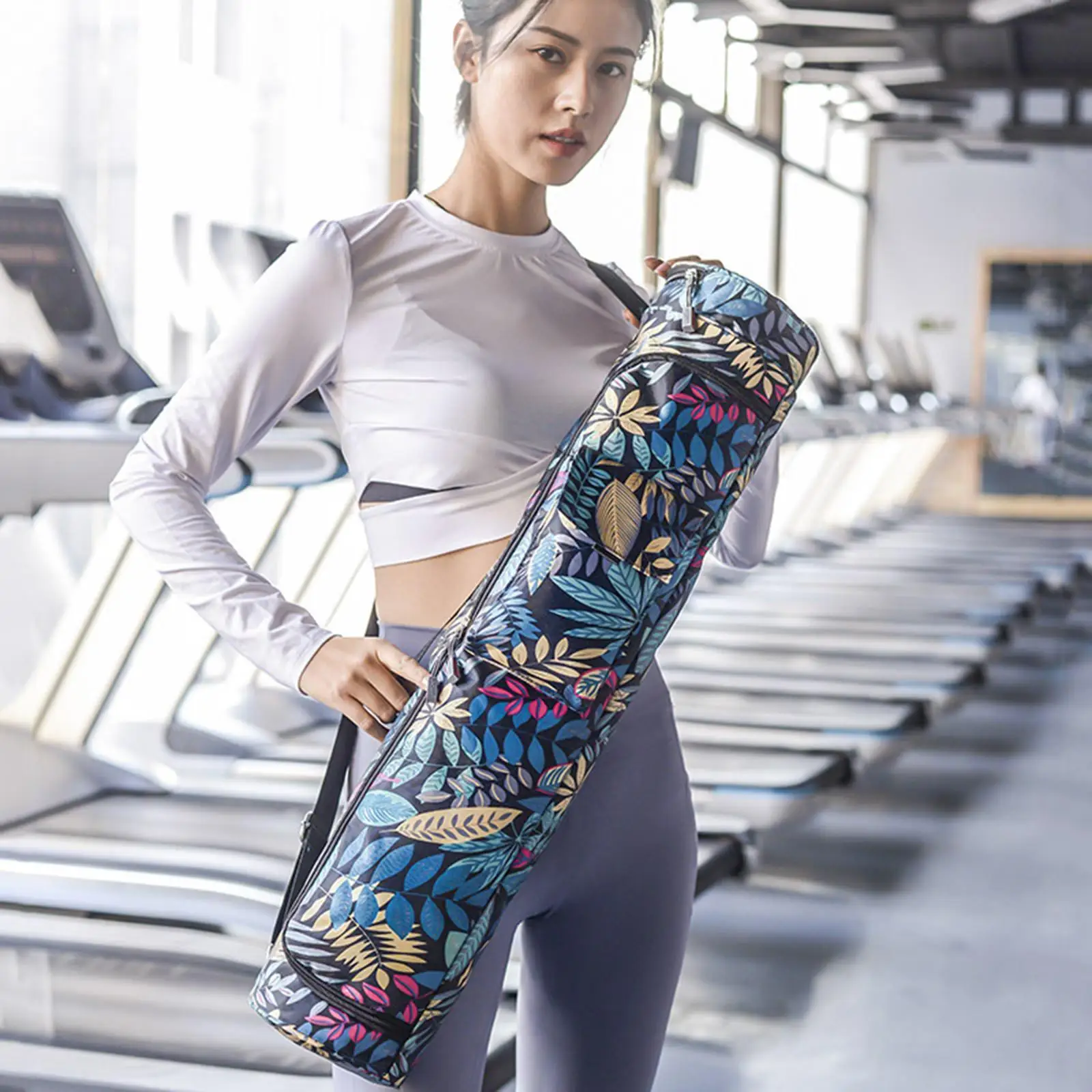 Printed Gym Backpack Woman Yoga Mat Bag Men Sports Pilates Mat Backpack Fitness Dance Gym Mat Cover Sports Backpack Hot Sale