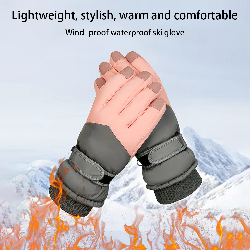 

1 Pair Skiing Glove Gloves Touchscreen Anti-skid Mittens Bicycles Warm-keeping Hand Outdoor Sports Accessory