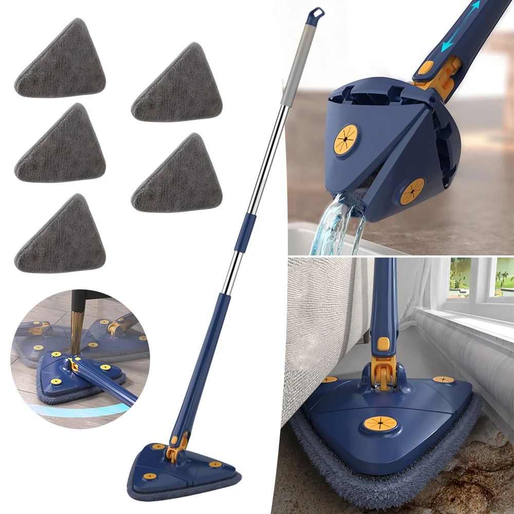 Extended Triangle 360° Cleaning Mop Telescopic Household Ceiling