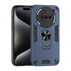 Rugged Armor Shockproof Case with Magnetic Ring Holder and Dual - Layer Protection - Nothing Phone 3A (Navy Blue)