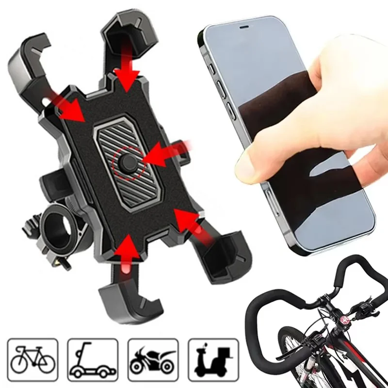 360 Degrees Rotate Electric Bicycle Phone Holder Riding MTB Bike Moto Motorcycle Stand Non-slip Cycling Bracket For IPhone 15 14 1