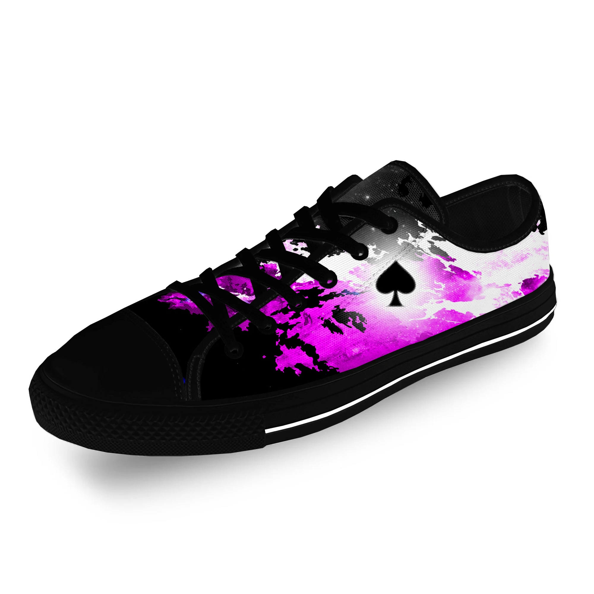 

Ace Aro Aromantic Asexual Asexuality Pride Flag Lightweight Cloth 3D Print Low Top Canvas Shoes Men Women Breathable Sneakers