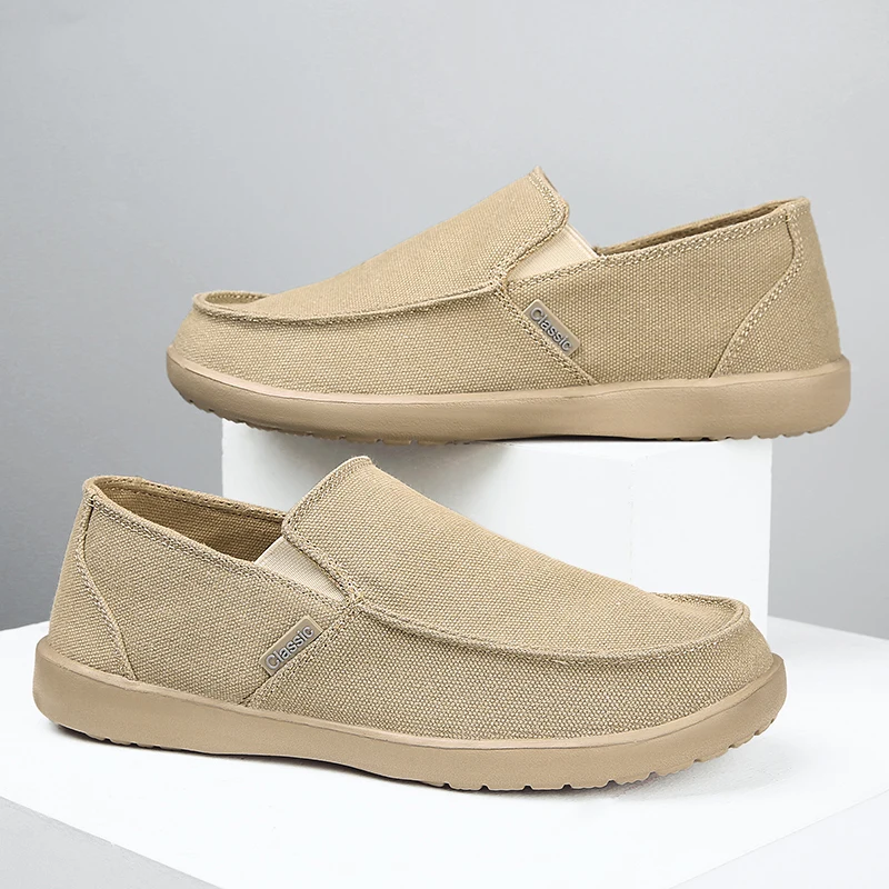 Fashion Men's Sneakers Canvas Breathable Men's Walking Driving Shoes Comfortable Outdoor Men Flats Casual Shoes Tenis Masculino 2