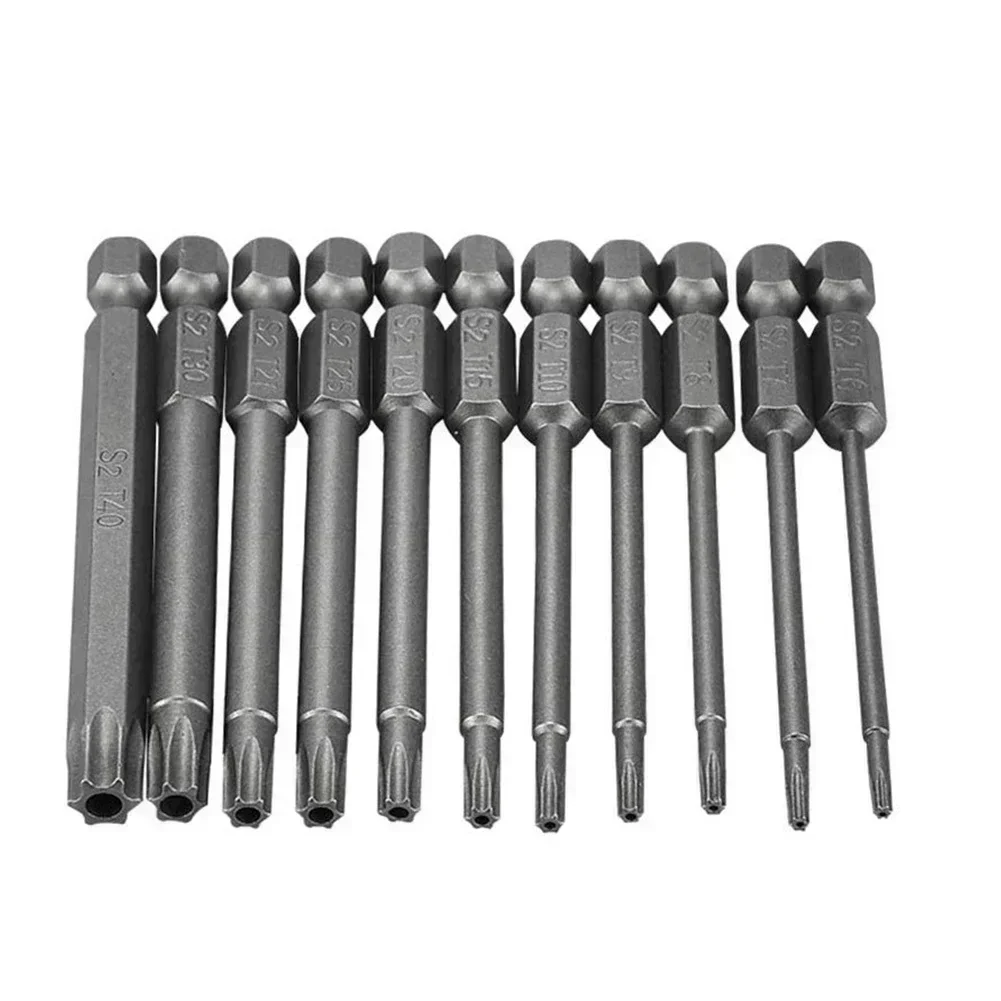 HARFINGTON T7 Torx Head Screwdriver Bit 1/4" Hex Shank 2