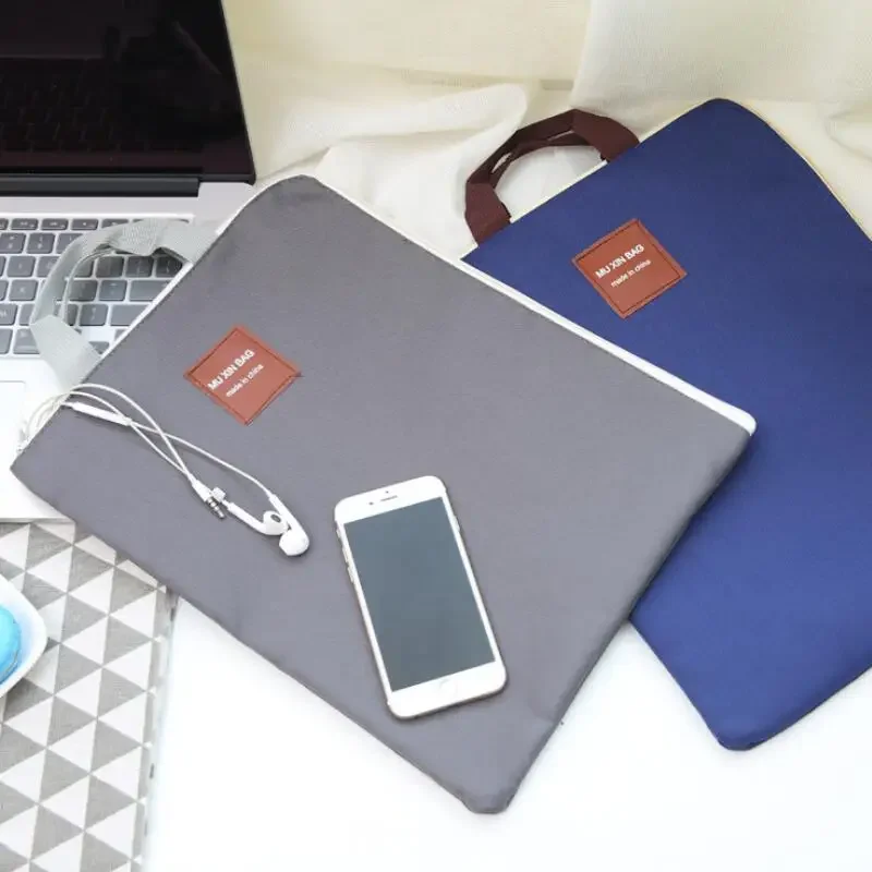 Canvas Large Canvas A4 File Folder Document Bag Business Briefcase Paper Storage Organizer Bag Stationery School Office Supplies