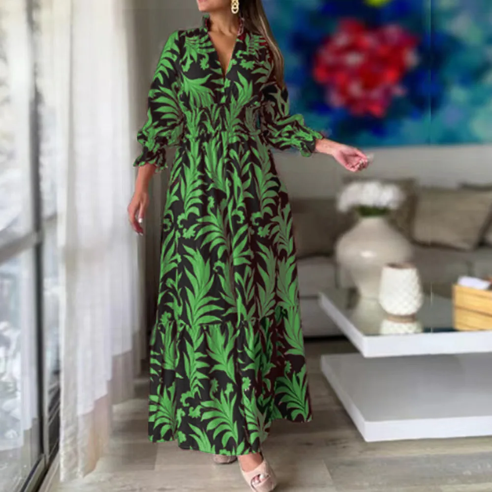 Boho Floral Print Maxi Dress main image 1