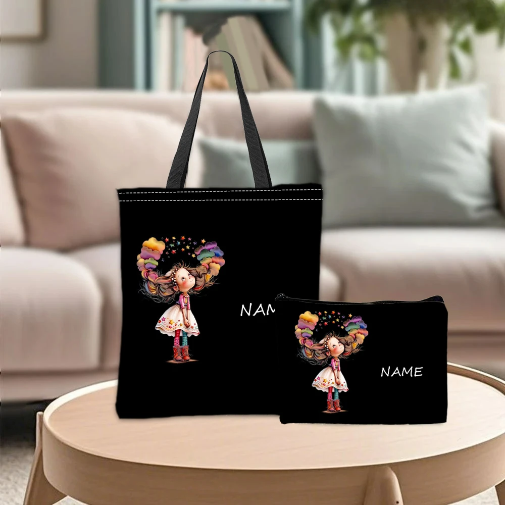 Benutzerdefinierte Name Handtasche Make-up Tasche Kombination Reißverschluss Multifunktionale Lagerung Große Kapazität Shopping Umhängetaschen Kosmetiktasche – Detail 6