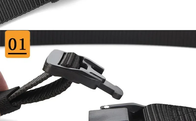 Big Plus Große LANGE Größe 125 140 160 180 cm Herrengürtel Canvas Multifunktionale taktische Schnellverschluss-Gürtel mit magnetischer Legierung – Detail 7