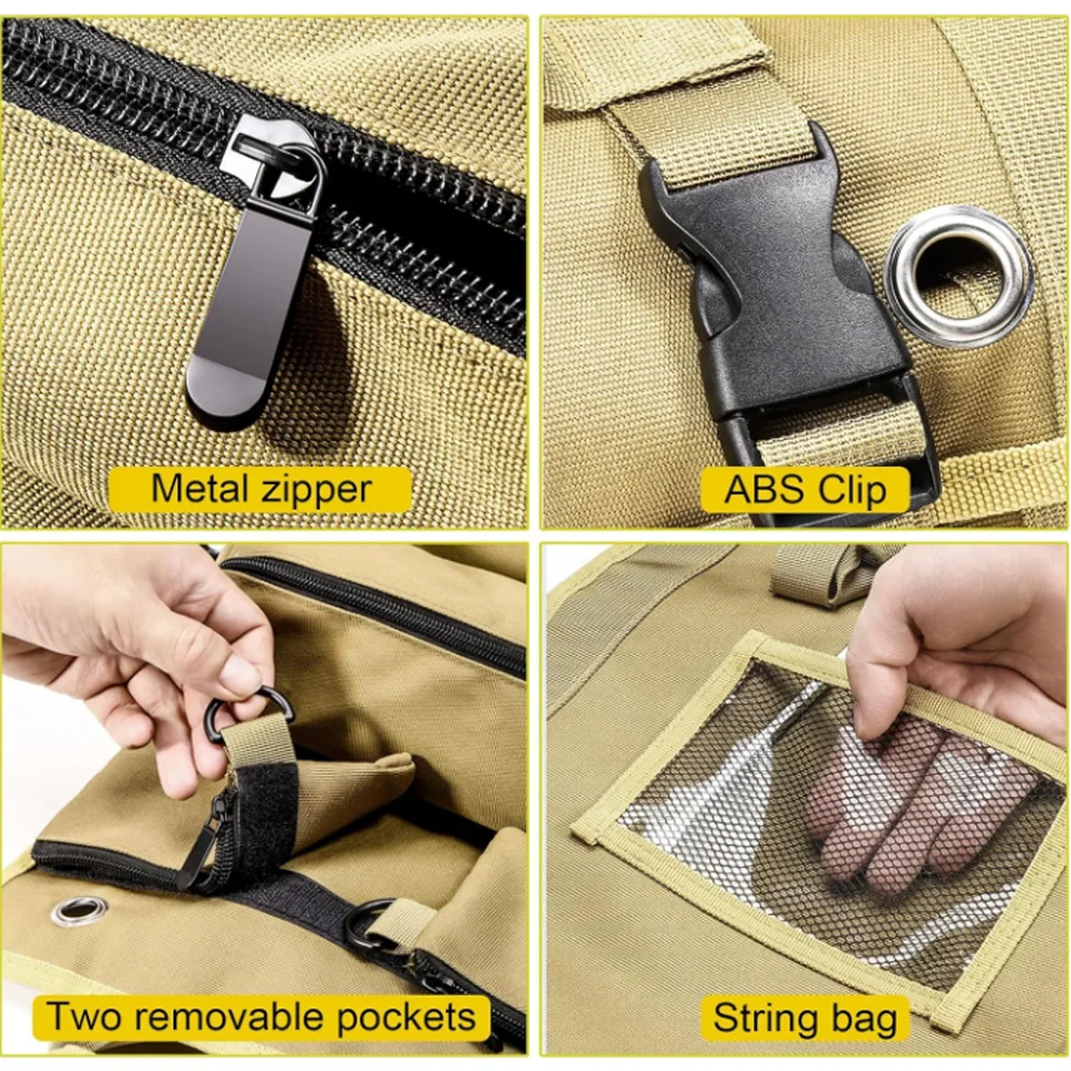 Multi-Purpose Hardware Tool Bag Professional Multi-Pocket Rolled Portable Storage Bag Rolled Waterproof Storage Bag Pliers Wrenc 3