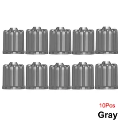 Universal Tire Valve Stem Caps with O - Ring - Multipack Options Available (Gray - 10Pcs)