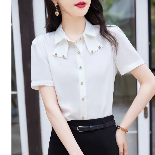 Short Sleeve Blouse New Design | Formal Shirt Designs Women - Shirt Women  2023 New - Aliexpress