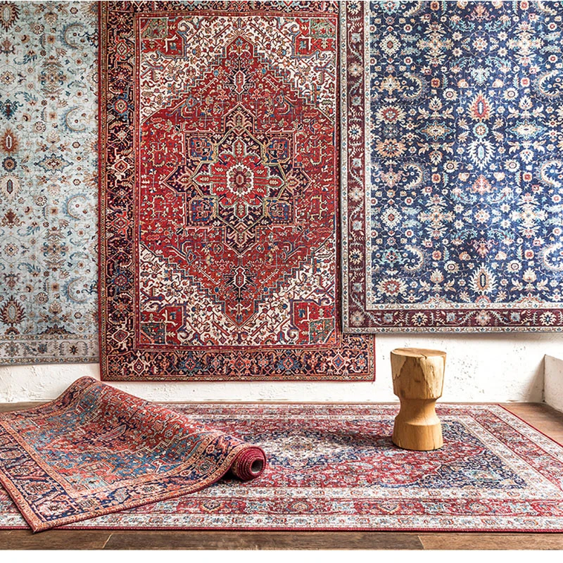 Alfombra americana Vintage para sala de tapete Retro persa para alfombras de área suave para el hogar, alfombra decorativa para salón| AliExpress