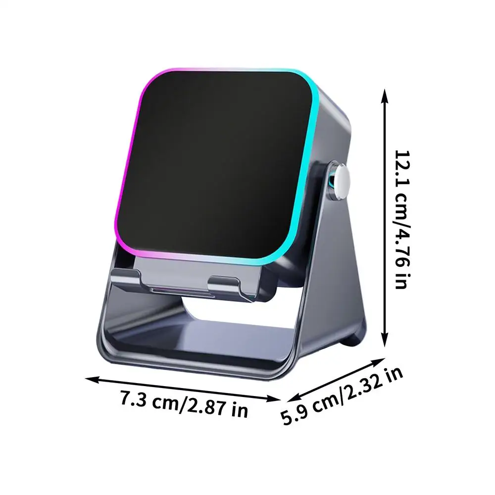 5 in 1 自動誘導ワイヤレスインダクションスピーカー 8モードRGBライト HIFIサウンド ポータブルフォンホルダー