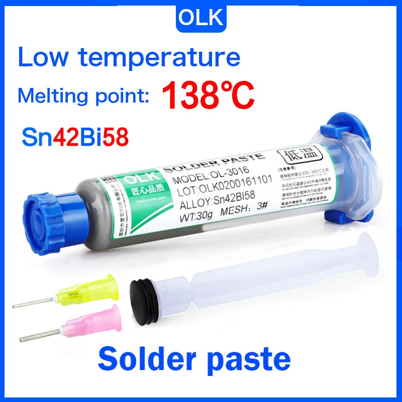 Sn42bi58 Solder Paste Low Temperature Soldering Paste Flux Smd 2023