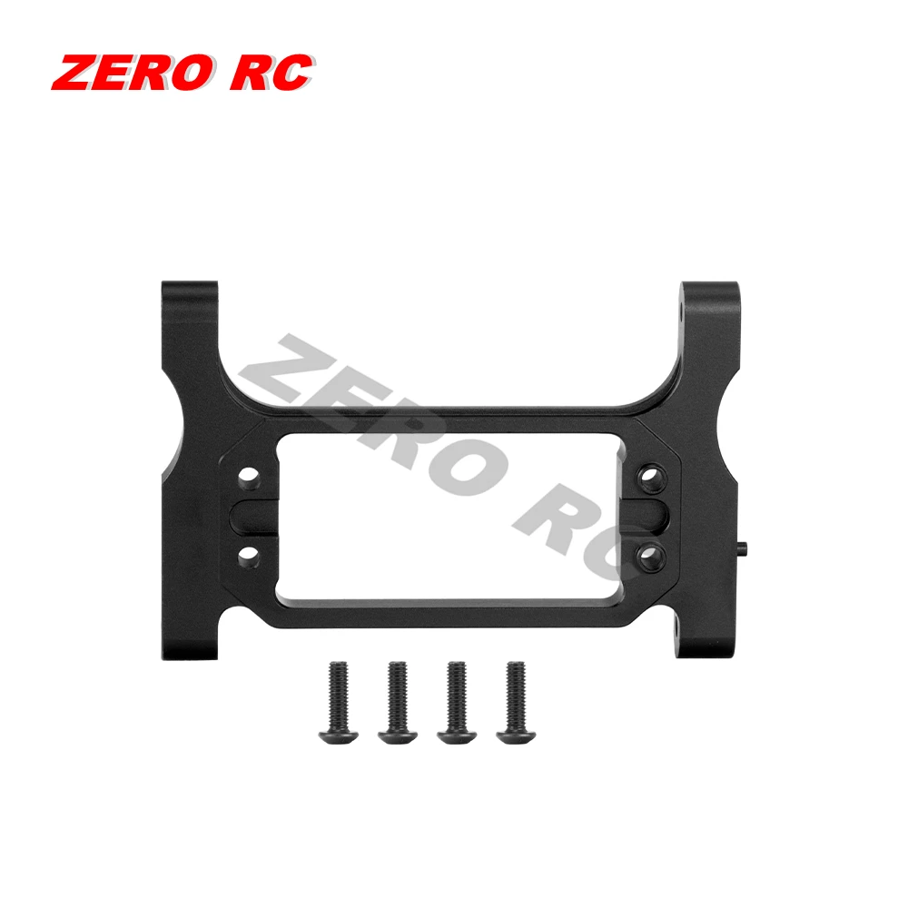 Vue rapprochée du support de servo de direction en aluminium pour Traxxas TRX-4, finition anodisée.