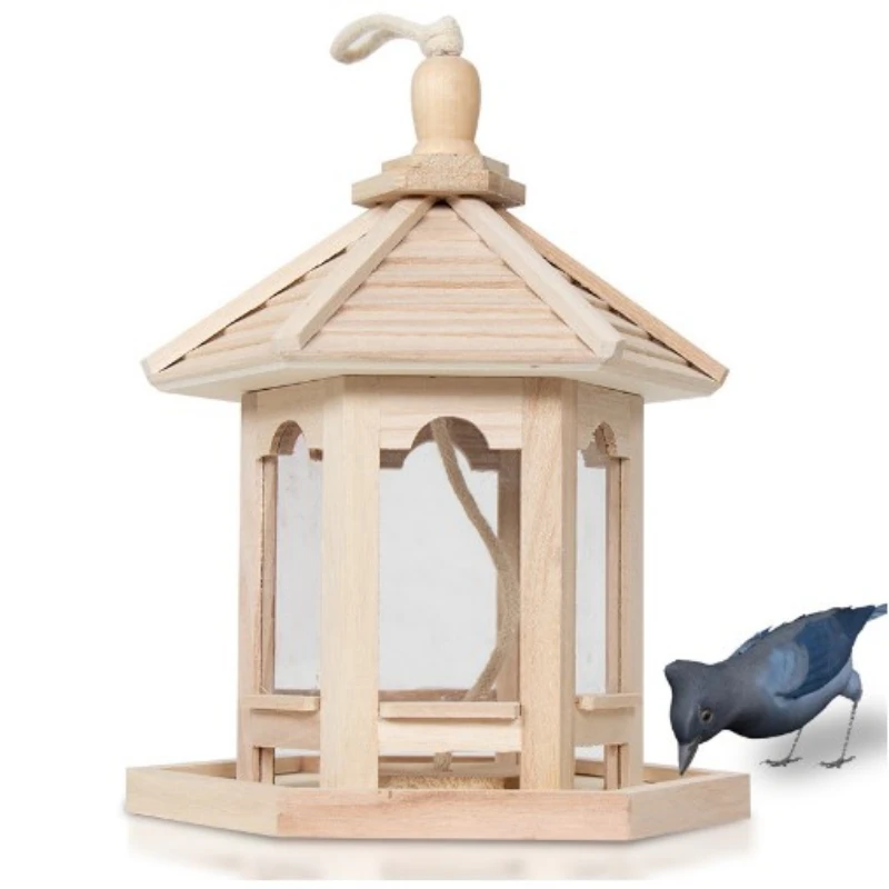 Strumento Di Alimentazione Appeso Bird House Contenitore Per Dispenser Di Cibo Accessori Per Esterni