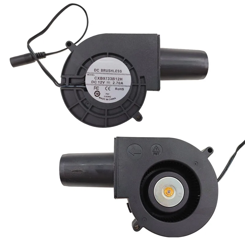 9733 Fan Dc 12V High Air Volume Turbo Fan 5500-5800 Rpm Middle Pressure Electric Tools Parts Us/Eu ventilation fan