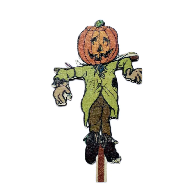 Tuo Yuan Új Kézműves Sütőtök Madárijesztő Kerti Plug-In Dekorációk Kreatív Páfrány Halloween Virág Edénybetétkártya - Image 6