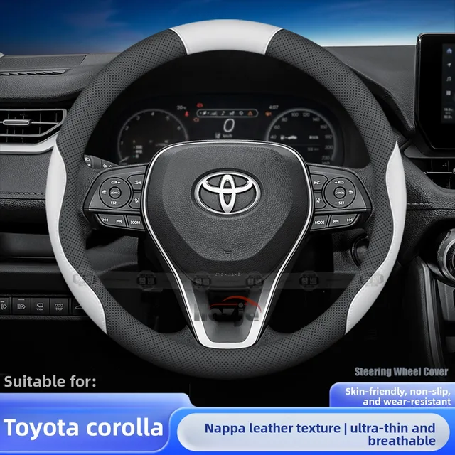 Leather Car Steering Wheel Cover for Toyota Corolla Cross Hybrid 2022 2023 2024 2025 2026 Accessories Toyota Steering Wheels 1