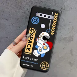 Astronaut Cartoon Soft Silicone TPU Phone Case - Lovely Protective Back Cover for TCL 10 SE (HS-C0057)