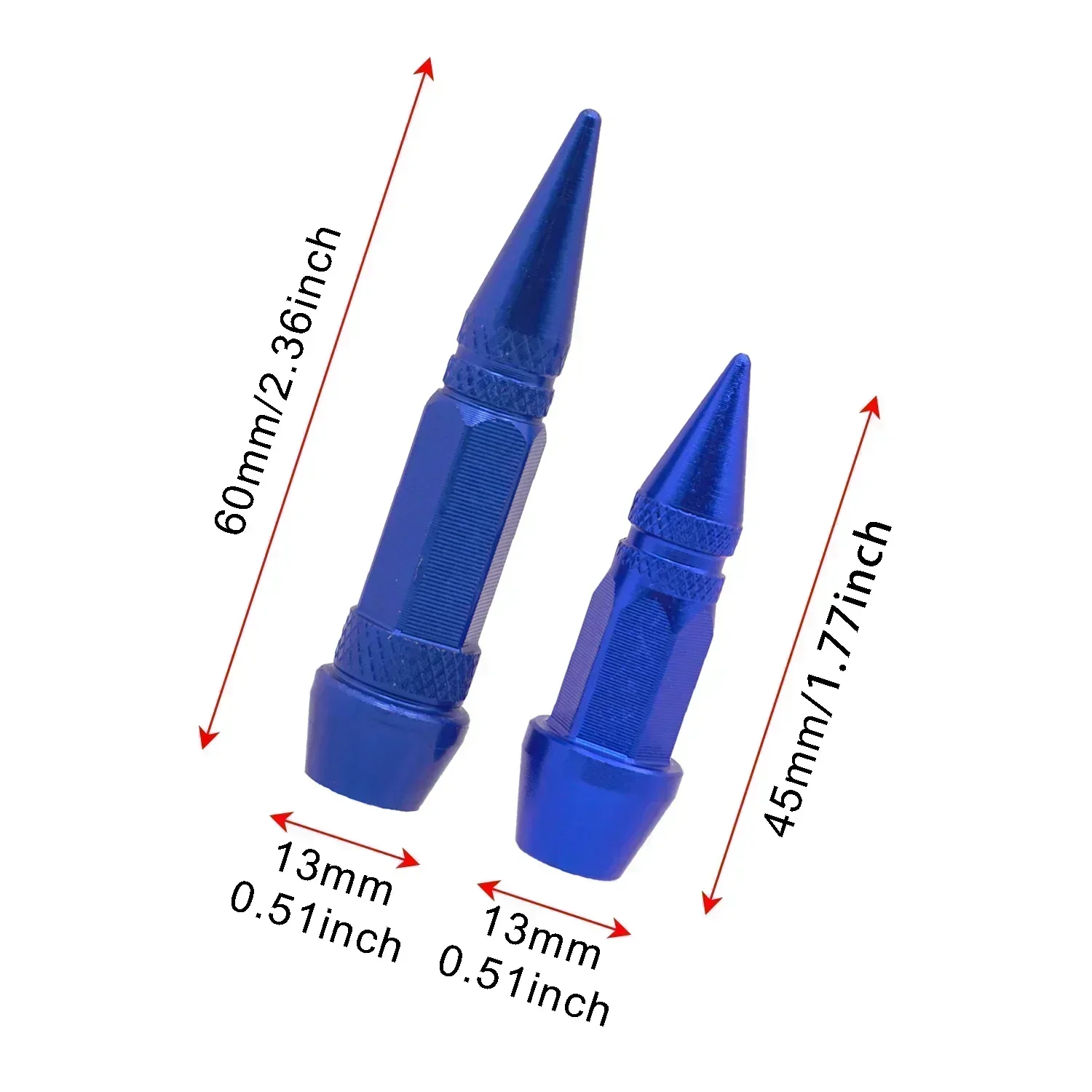 Universal Airtight Tire Valve Caps - Set of 4 for Cars, Motorcycles, and Bikes