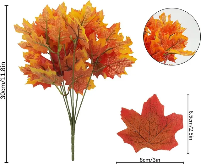Artificial Maple Leaf Fall Branches 2