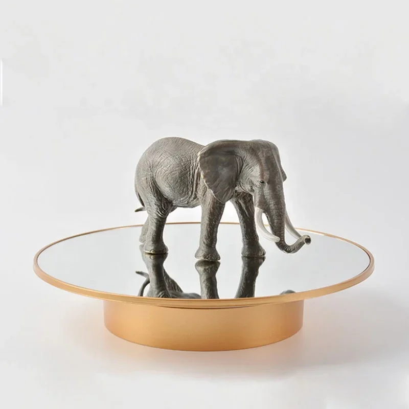 

25cm Mirror Display Stand 360 Degree Panoramic Display Suede Electronic Rotating Turntable Live Shooting Electric Rotating Stand