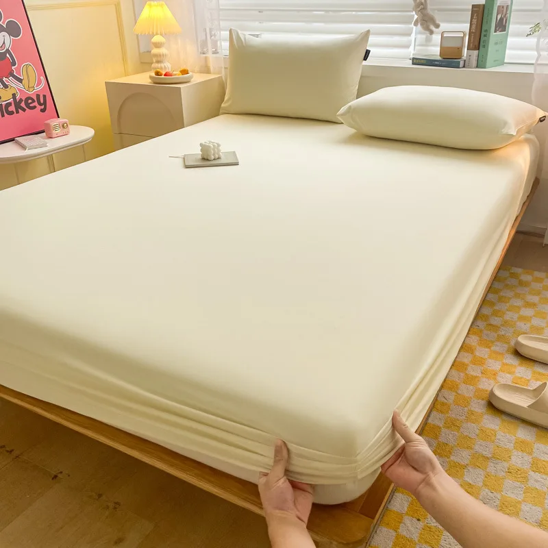 

Checkered washed cotton bed sheet single piece pure cotton bed cover