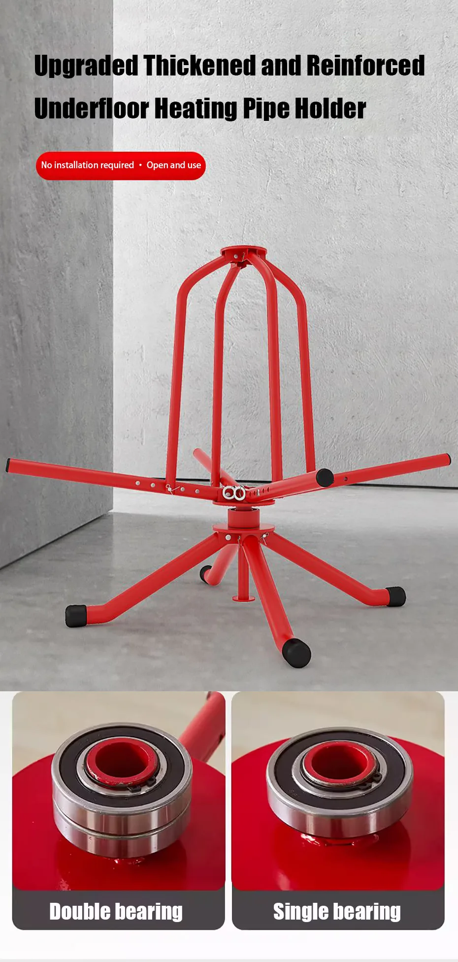 Floor Heating Pipe Retractor Coil Geothermal Plate Floor Heating Pipe Shelf Bracket Underfloor Heating Pipe Laying Tool