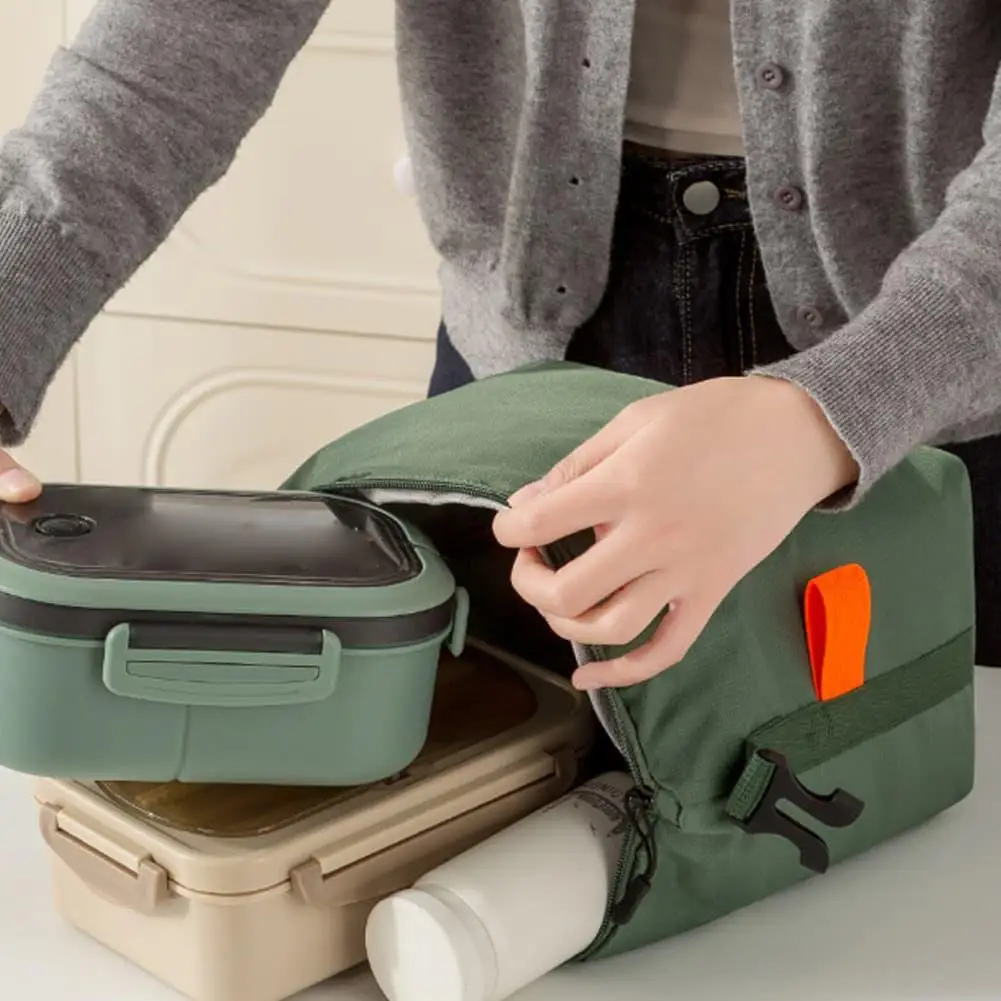 Minimalist Waterproof Insulated Lunch Bag with Thick Aluminum Foil Liner