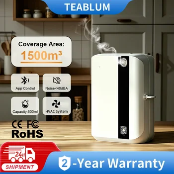 TEABLUM Aroma Diffuser 500ML Bluetooth Essential Oil Diffuser For Home Room Fragrance HVAC Electric Aromatic Oasis Air Freshener 1