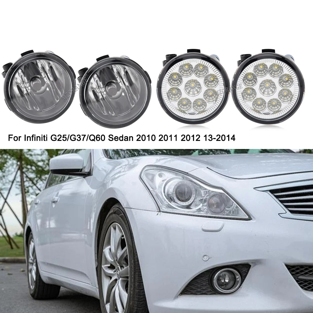 For Infiniti G25/G37/Q60 Sedan 2010 2011 2012 2013 2014 Led Fog Lights Headlights for Nissan Juke Murano Rogue Car Accessories 1