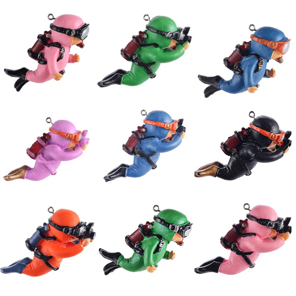

Aquarium Decoration Resin Floating Diver Fish Tank Ornaments Plants Decor Cute Character Blue Fat Man Camera Oxygen Wholesale