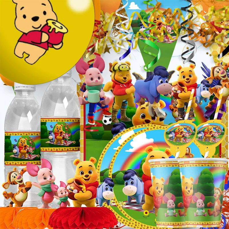 

Disney, Винни-Пух, искусственные украшения, столовая посуда, тарелки, скатерть для детской комнаты