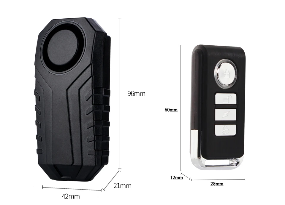 Elecpow Remote Control Bike Alarm Waterproof Motorcycle Electric Bicycle Security 113dB Anti Lost Vibration Warning Alarm Sensor