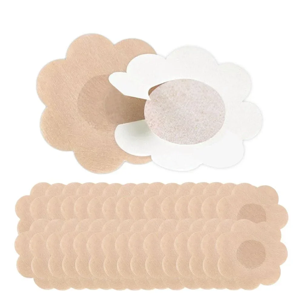 2-100pcs Nipple Pasties Breast Lift Tape Women's Invisible Overlays on Bra Stickers Chest One-off Nipple Covers Pads Lingerie