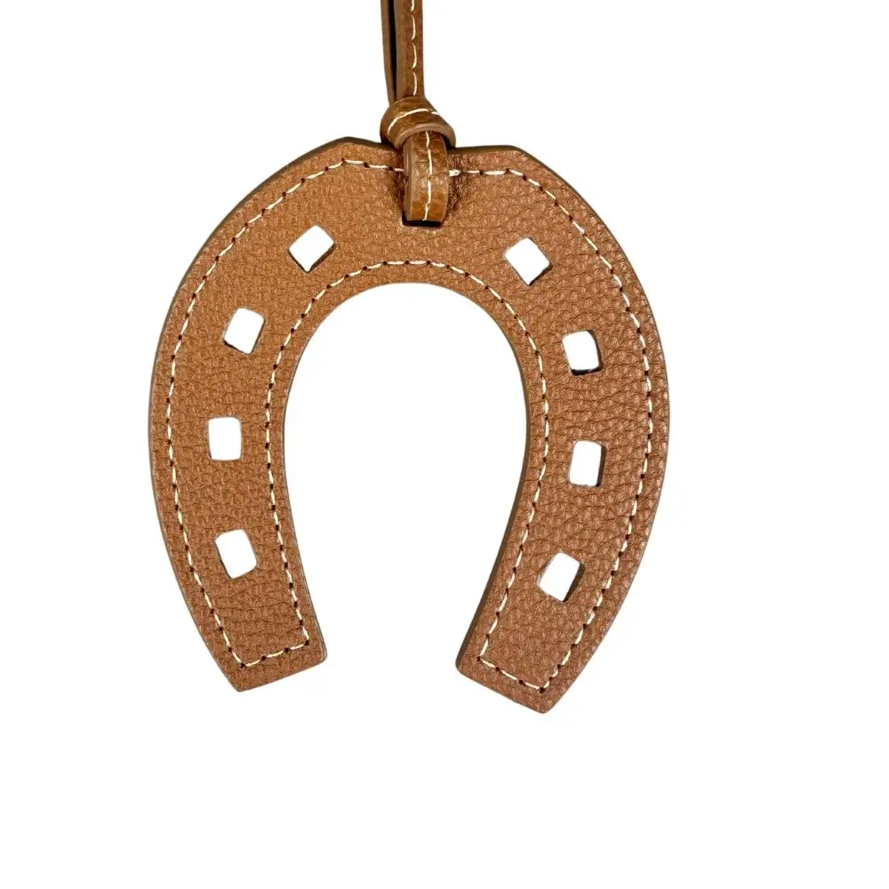 Artisanal Leather Horse Head & Horseshoe Charms Set - Premium Quality & Customizable Colors - Perfect Bag Accent