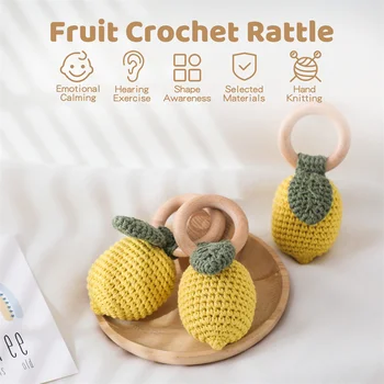 Children's Crochet Fruit Rattle - Wooden Toys 4