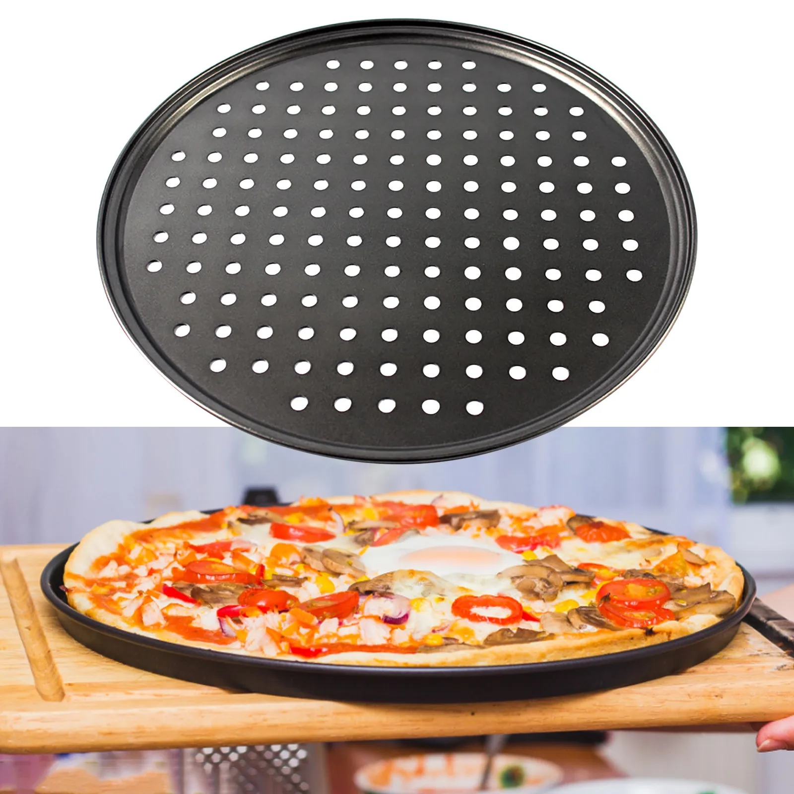 Food-grade Enamel Baking Pan Reusable Washable Baking Pan Wear-resistant Oven  Tray Kitchen Supply Pizza - AliExpress