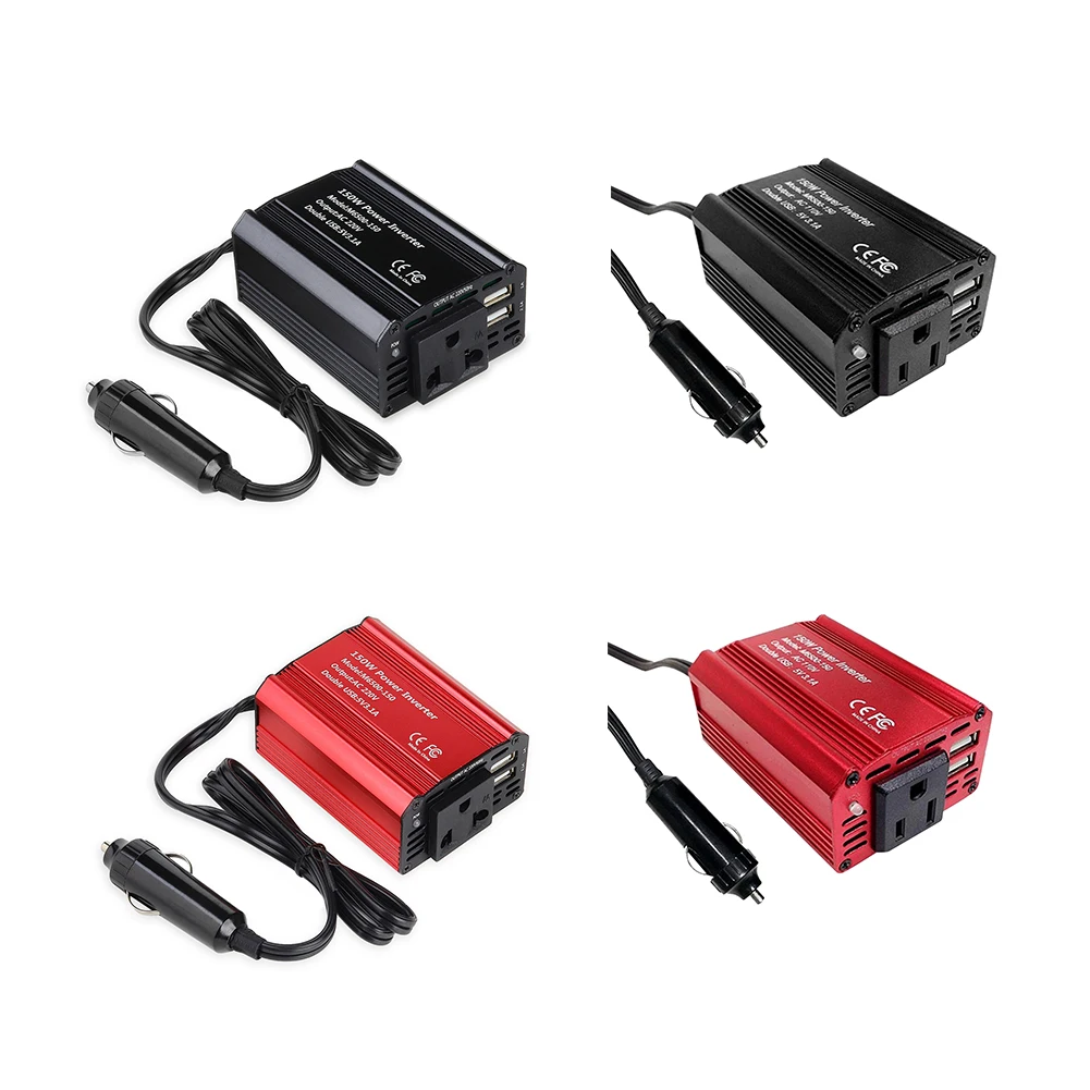 Tragbare Auto Inverter 150W Reine Sinus-wechselrichter DC 12V zu AC  110V/220V Spannung konverter Transformator Power Bank Netzteil