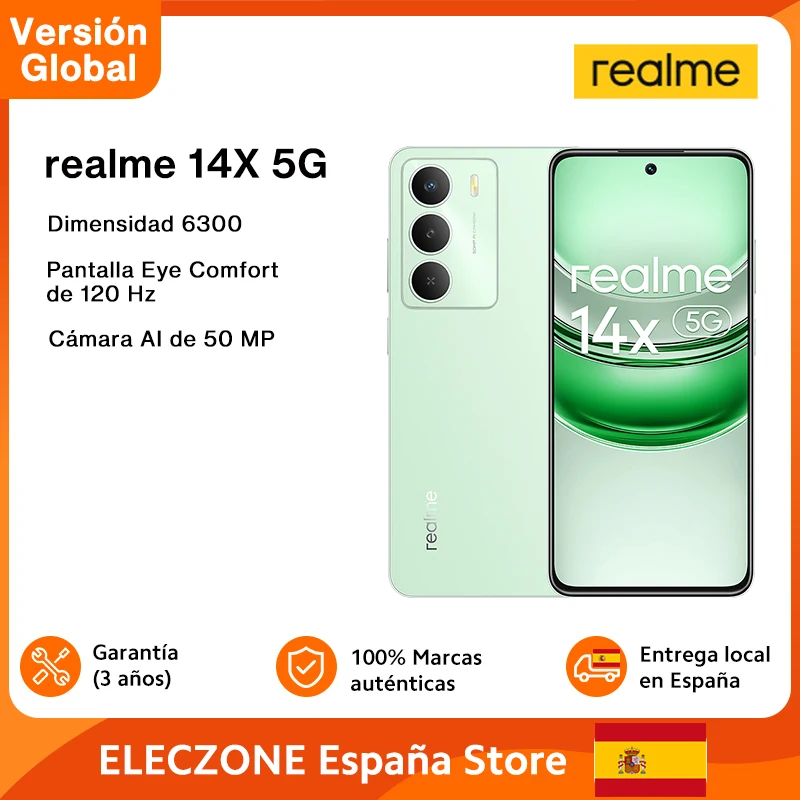 Global Version realme 14X 5G Smartphone Dimensity 6300 5G Chipset