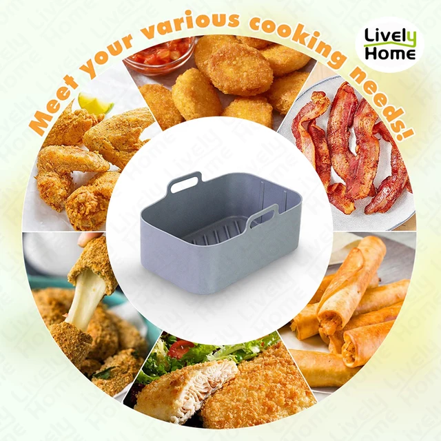 Panier En Silicone Pour Ninja Friteuse Dual Air, 2 Pièce En Silicone Pot  Double Air Fryer Silicone Liner Air Fryer Accessoire[H369] - Cdiscount  Electroménager