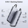 MOKiN 8 in 1 USB C Hub for MacBook Pro Air USB Adapter Multiport Docking Station with 4K Dispaly Port, HDMI, VGA, USB2.0, PD100W 2