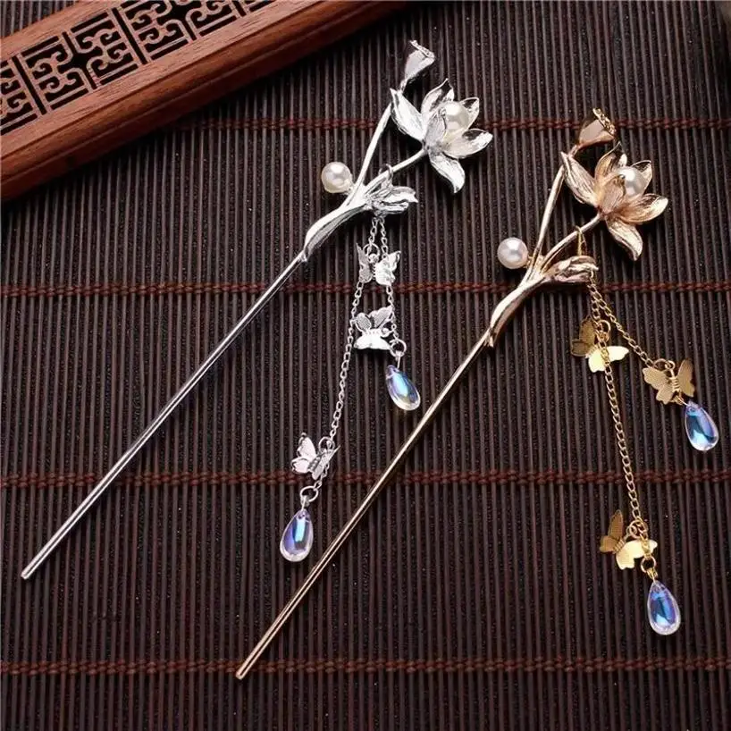 1 Pcs Ancient Costume Hairpin Accessories Tassel Hair Accessories Simple Retro Hanfu Hairpin Hairpin Hairpin