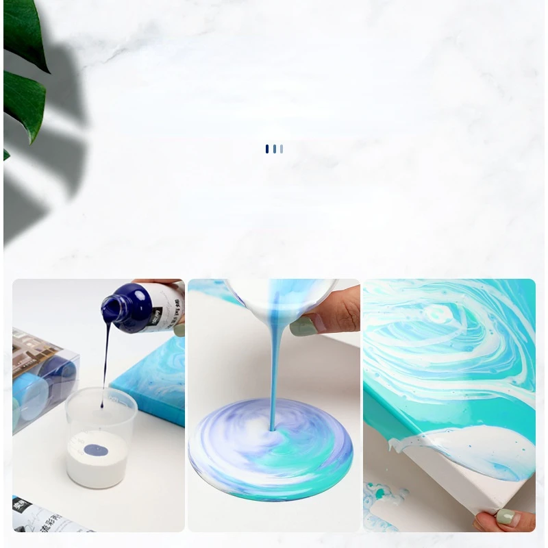 1000ml Acrylic Paint Set Fluid Marbling Paint Silicone Oil Acrylic
