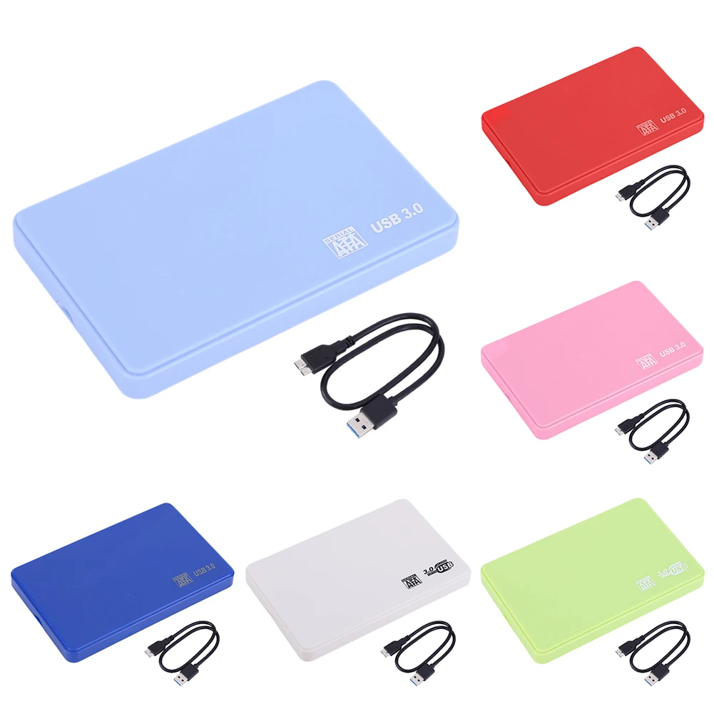 SSD 외장 저장용 USB 케이블 포함 휴대용 HDD 인클로저, SATA to USB3.0 HDD 박스, XP/win7/win8/win10 2.5in 호환 가능