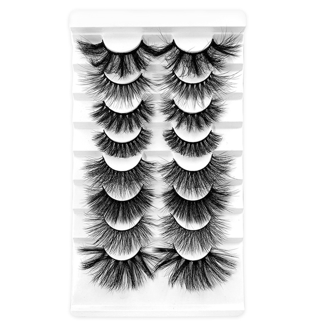 5/8/10/20 Pairs 3D Mink Lashes Natural False Eyelashes Dramatic Fluffy Soft Wispy Volume Cross Reusable Fake Eyelash  MaKeup