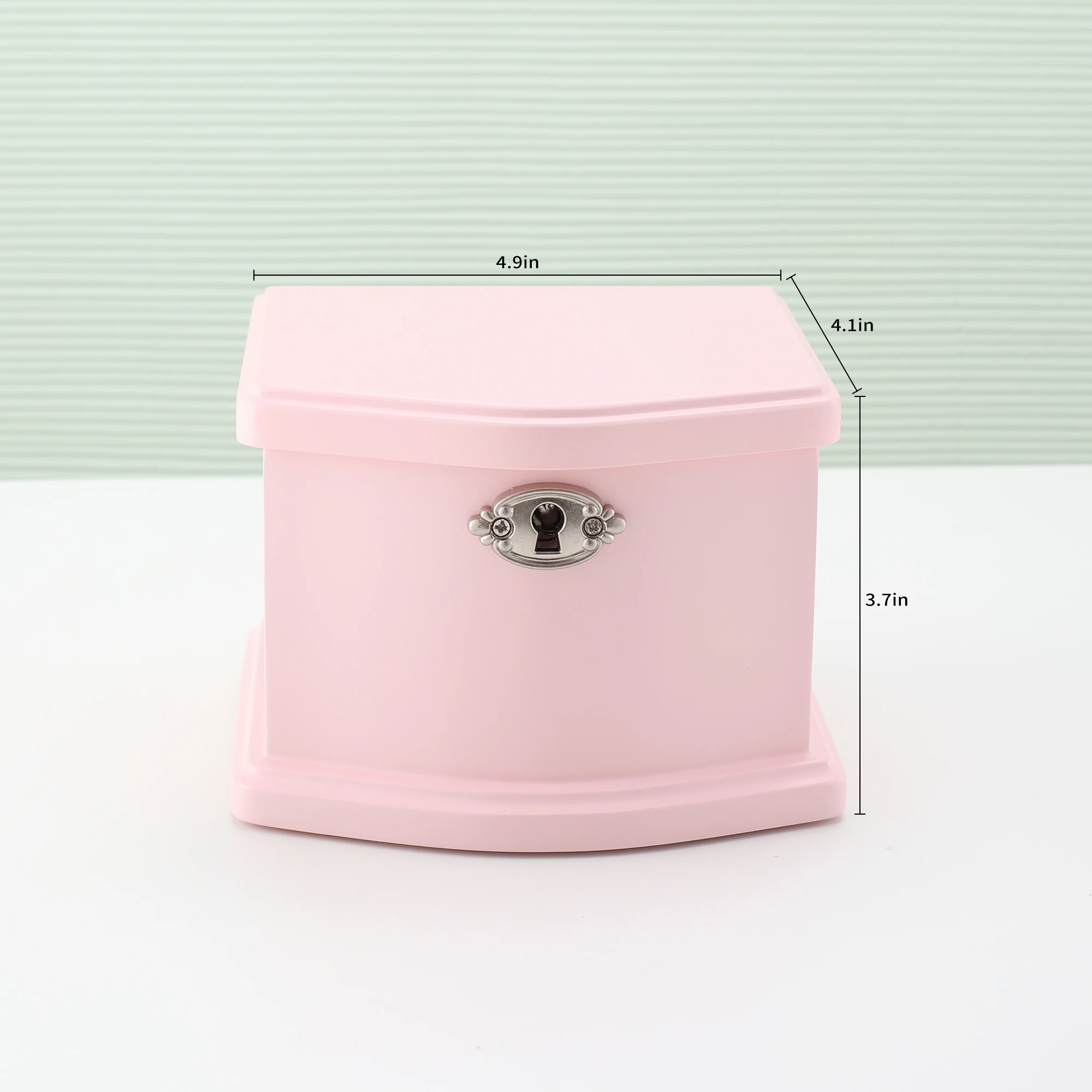 Small Pink Wooden Ballerina Musical Jewelry Box with Mirror and Lock for Girls，Kid's Jewelry Storage Music Box, Gift for Christ 6