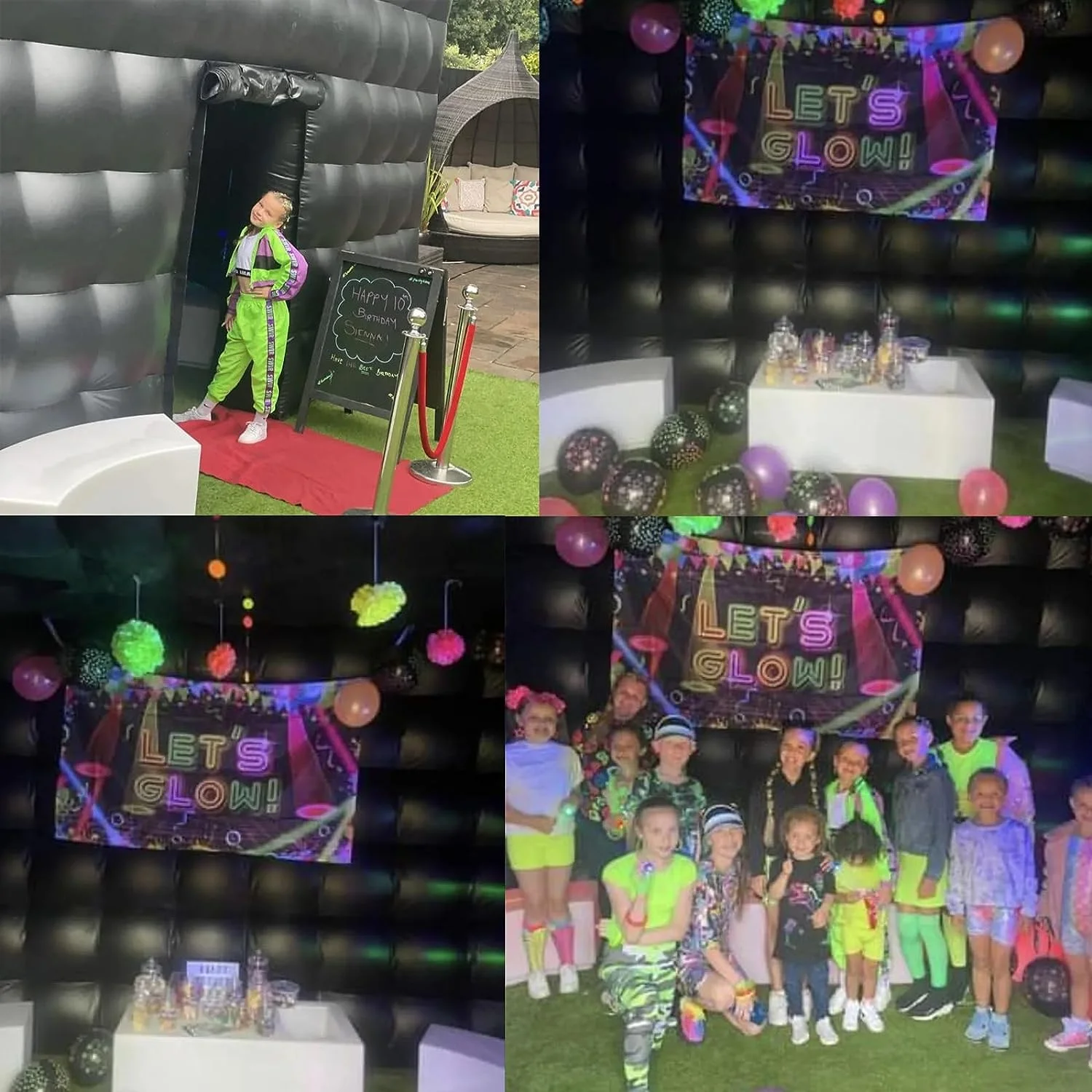 20ft-6m Large Black Nightclub Tent Inflatable Party Tent Inflatable Disco Nightclub Tent Mobile Night Club Tent For Event Rental 6