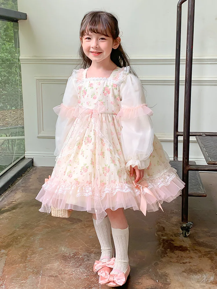 

Girl dress High-end birthday party dress Cute Lolita Princess dress Halloween costume elegant Christening Easter Eid costume